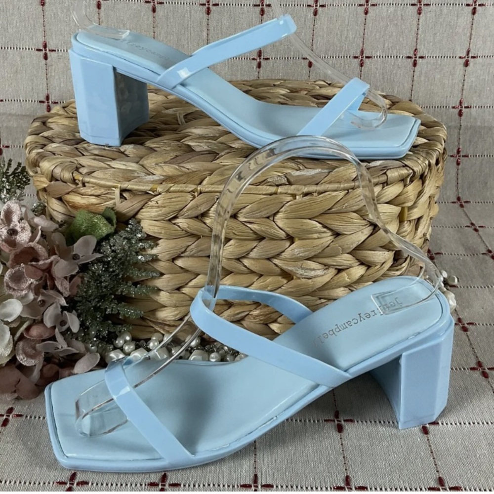Jeffrey Campbell Jamm-3 Slide Sandal (Women) BABY BLUE SHINY
